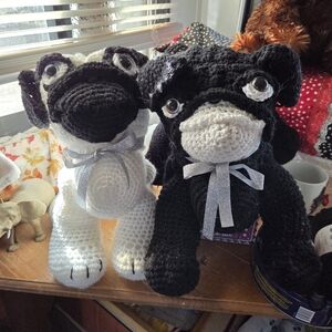 Black Or White Life Size Crochet Amigurumi Dog
